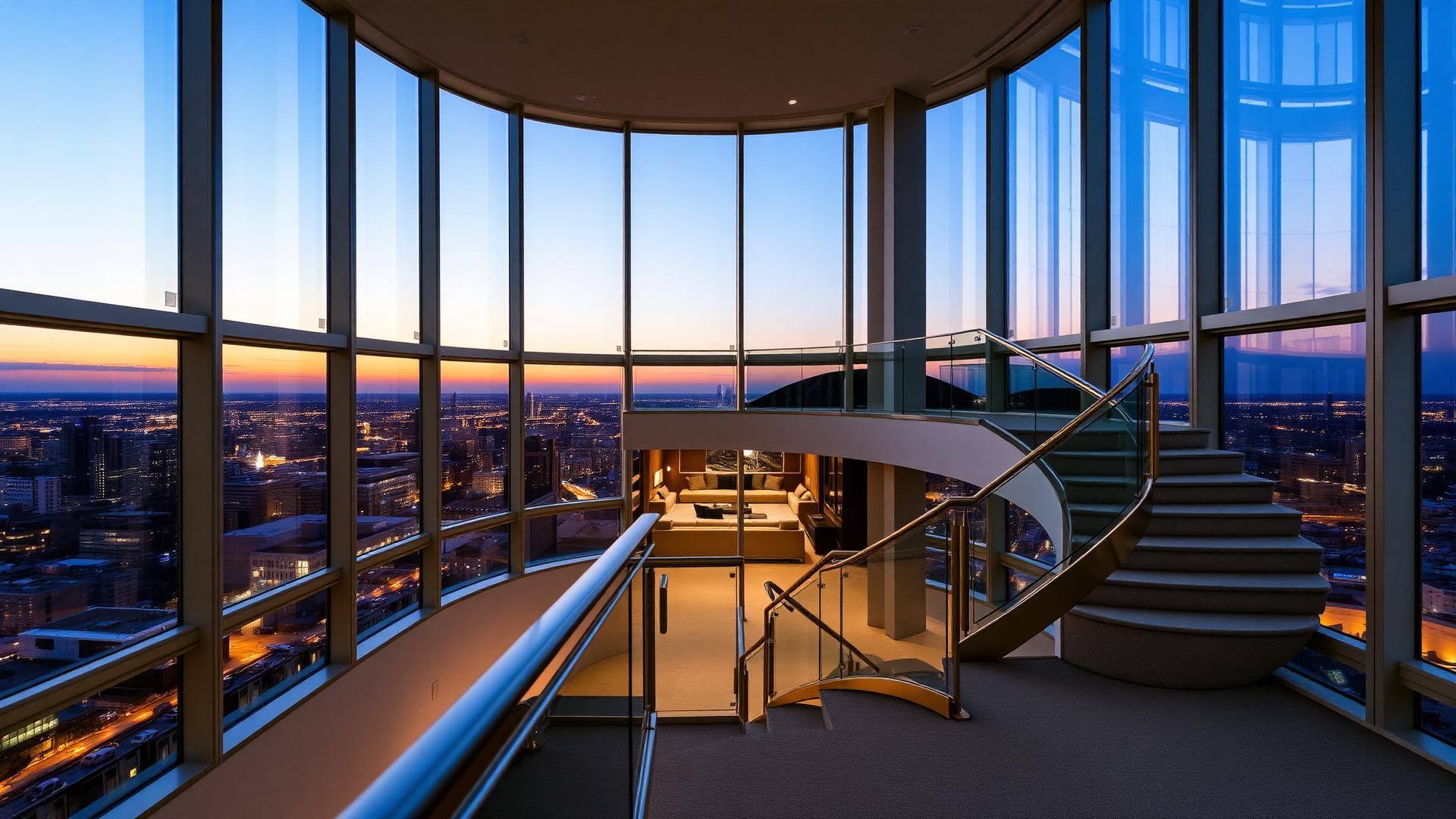 Penthouse de dos niveles con vista a la ciudad